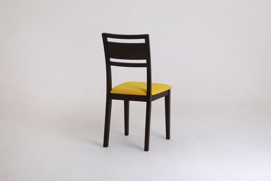 Стул Стенли (бук/тон 344 темный бук/ткань Prima yellow)