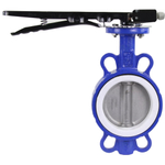 Water Butterfly Valve Elephant WCB-316L-PTFE body material - Carbon steel WCB, disk material - Stainless steel aisi 316l, seal - PTFE with handle, two limit switches LS-103 250V and a bracket for mounting limit switches