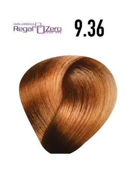 Перманентная крем-краска для волос без аммиака, Regal Zero (абрикос светло-русая золотисто-розовая), 9.36, BES, 100 мл.