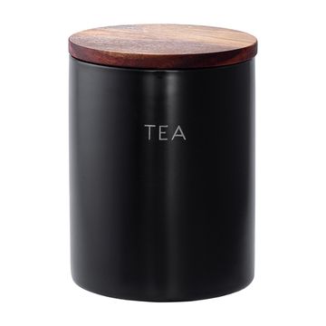 Банка керамическая для хранения чая, 650 мл, черная