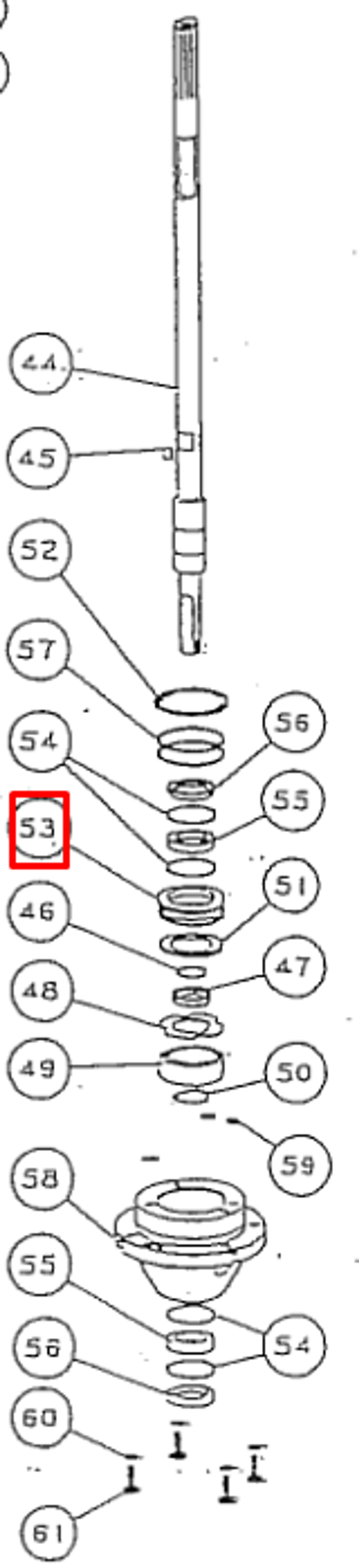 Обойма сальников водомета (PNFM40E-31011; 433) (PREMARINE)