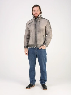 Дубленка натуральная куртка зимняя авиатор пилот