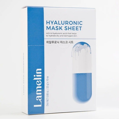 Увлажняющая маска с гиалуроновой кислотой LAMELIN 23г*10шт