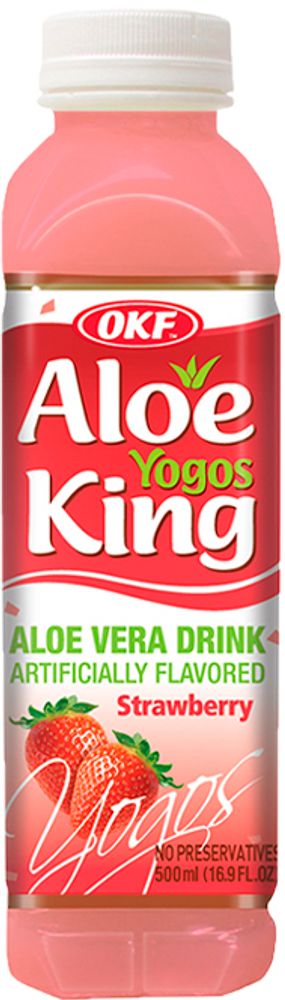 Сокосодержащий напиток OKF Aloe YOGOS King Strawberry &quot;Клубника&quot; 0.5 - пэт