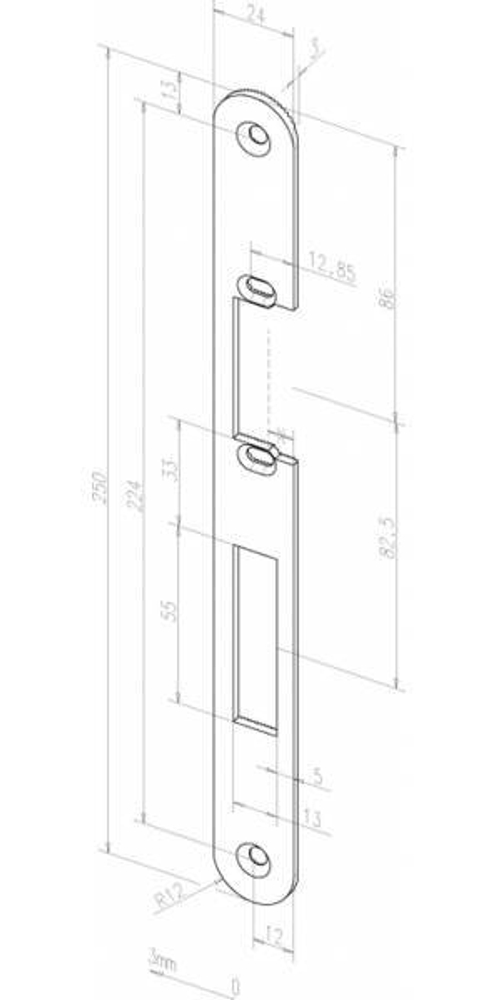 Плоская запорная планка 370