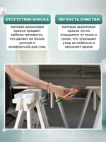 Краска для мебели, дерева и пластика матовая без запаха Гумвнутрянка Фиолет 1 литр.