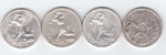 Комплект полтинников 50 копеек 1922, 1924, 1925, 1926 г. (VF)