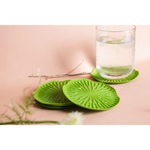 Набор подставок под бокалы lotus, зеленые, 2 шт.