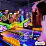 Большой коммерческий игровой аэрохоккей «Буря», 220×152×125 см