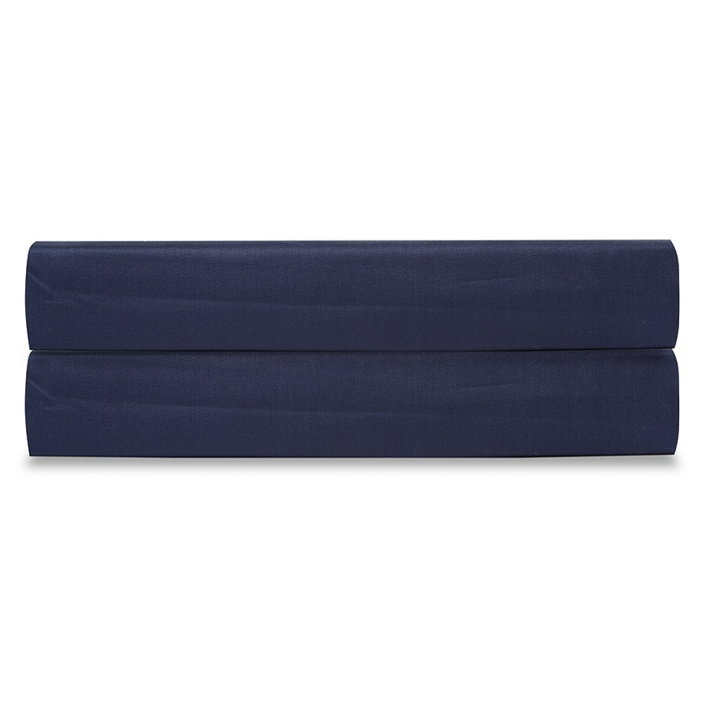 Простыня на резинке из сатина темно-синего цвета из коллекции essential, 200х200х30 см