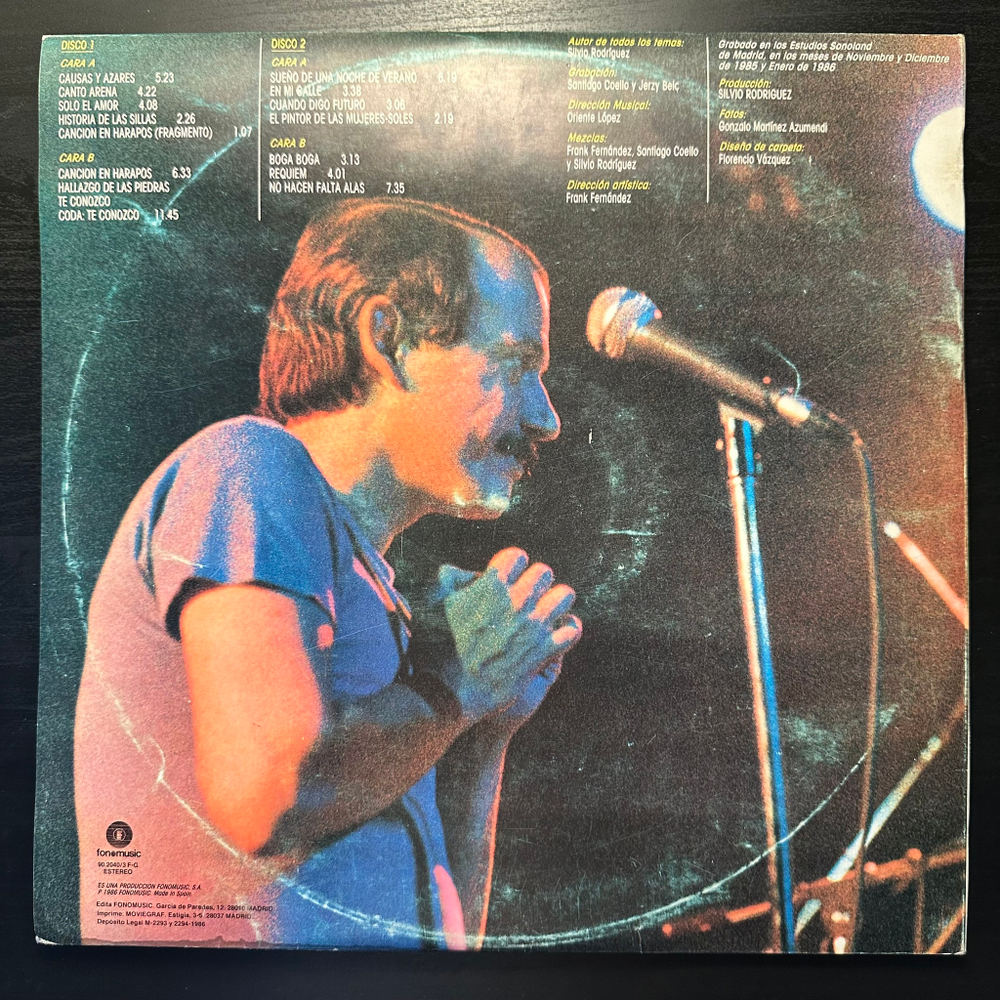 Silvio Rodriguez - Causas Y Azares 2LP (Испания 1986г.)