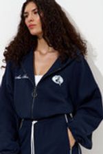 Худи укороченное "Âme Sirène" цвета нейви