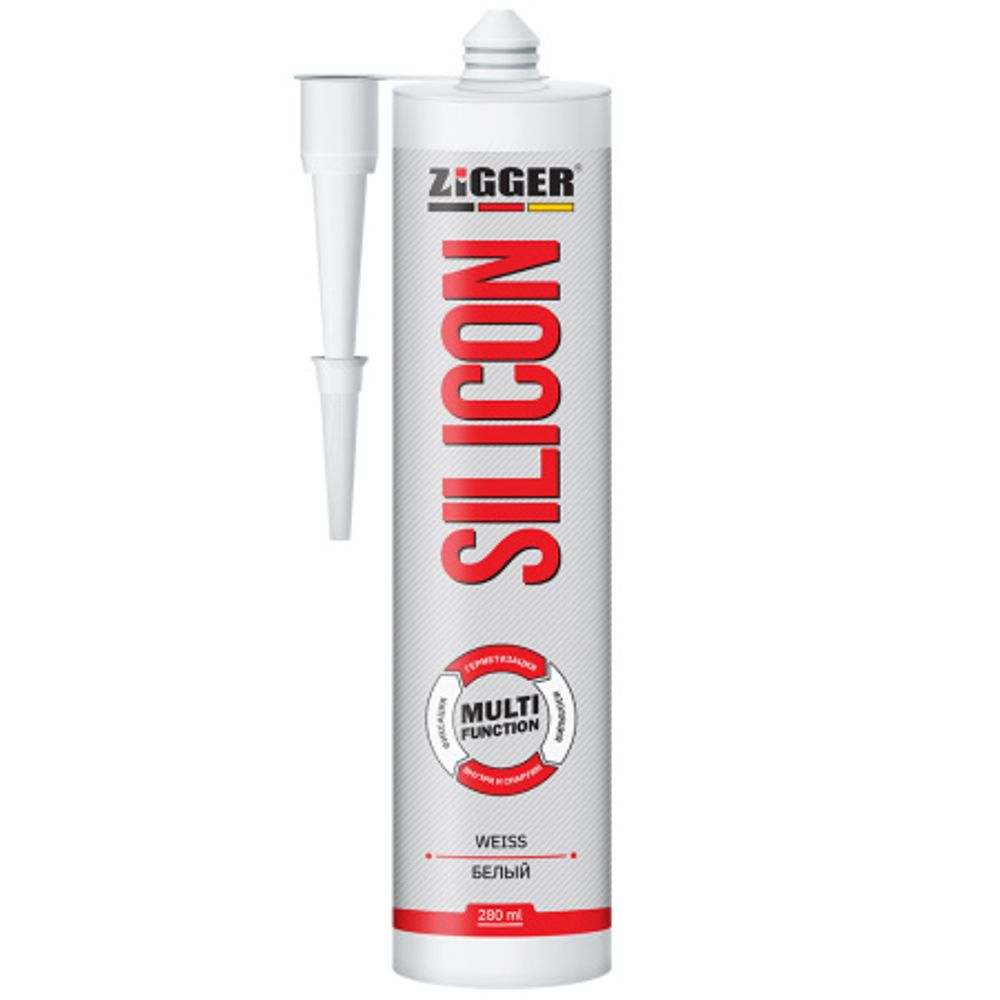 Силикон «ZIGGER» MULTIFUNCTION, белый, 280 мл, 24 шт