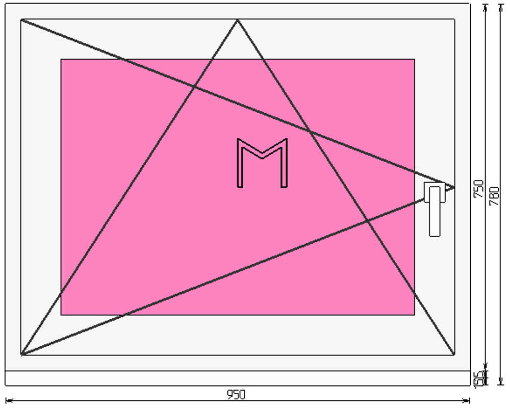 Пластиковое окно 750 х 950 ТермА Эко + Москитная сетка