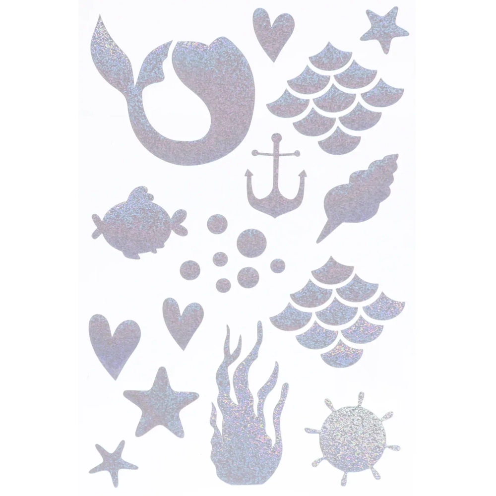 Наклейки декоративные в наборе 19*10см «Блестящий бум-Морская жизнь»
