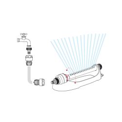 Дождеватель для полива GF GF80005669 осциллирующий с турбиной для огорода ASTRAL 4