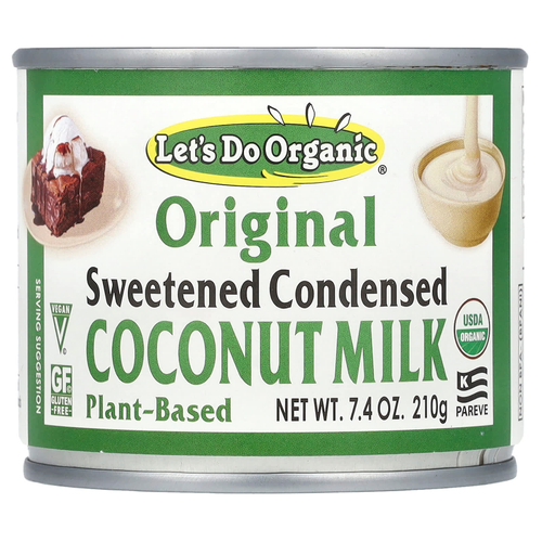 Let's Do Organic, Let's Do Organic®, сгущённое кокосовое молоко с сахаром, оригинальное, 210 г (7,4 унции)