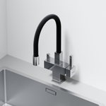 Смеситель для кухни Sancos Arno с гибким изливом, цвет хром/черный, арт. SC4005CH