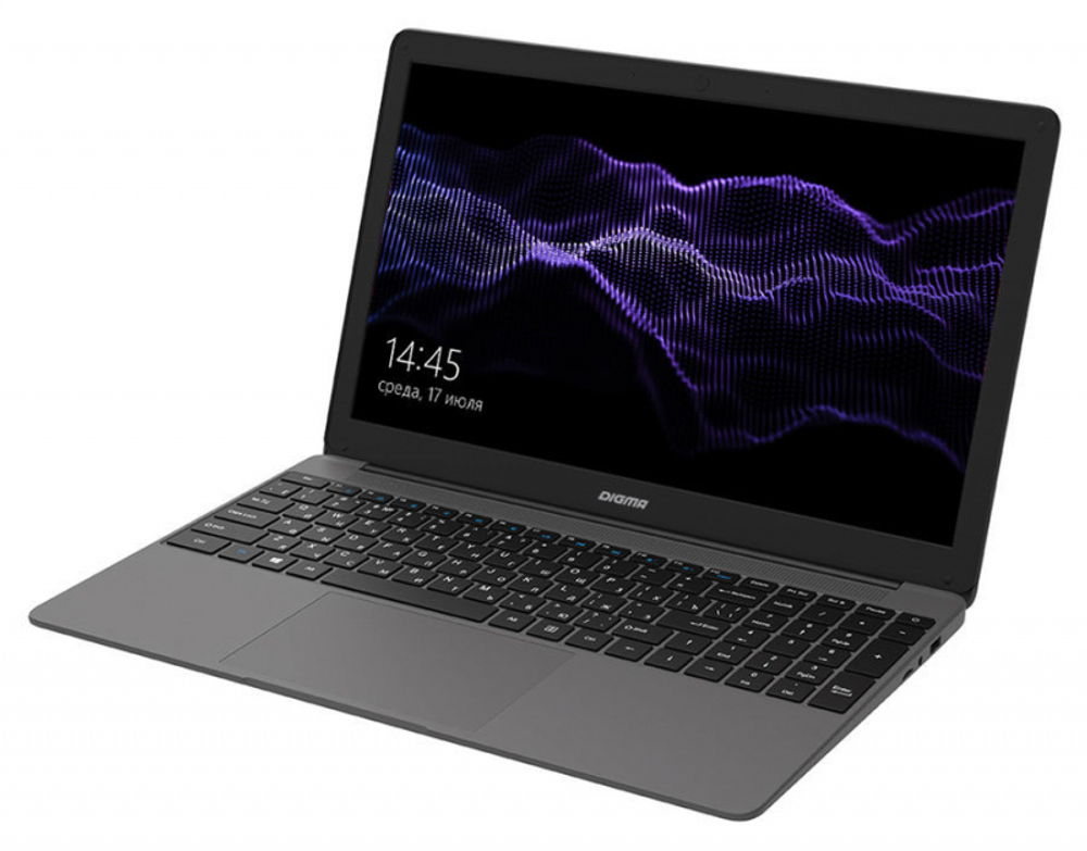 Ноутбук Digma EVE 15 P417, 15.6", IPS, Intel Pentium J3710 1.6ГГц, 4ГБ, 128ГБ SSD, Intel HD Graphics 405, Windows 10 Home, ES5063EW, темно-серый