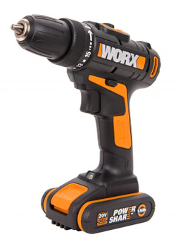 Аккумуляторная дрель-шуруповерт Worx WX101.1 20V 1.5Ah x2 кейс