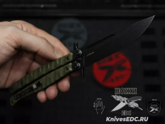 Нож бабочка (балисонг) НОКС Финка Б - сталь D2, рукоять G10