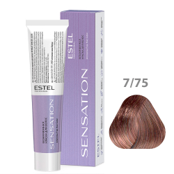 ESTEL Безаммиачная краска для волос SENSATION DE LUXE, 7/75 русый коричнево-красный, 60 мл