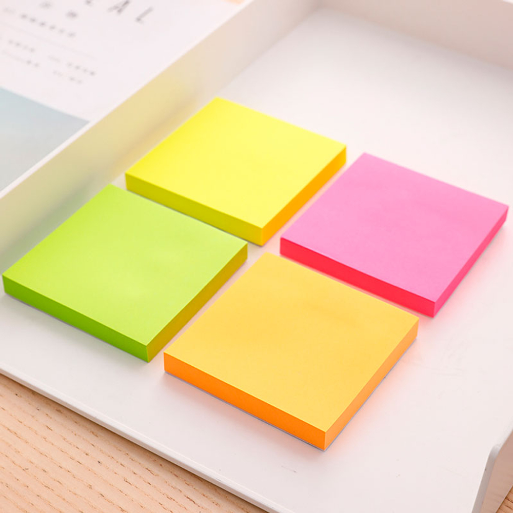 Клейкие листки DELI "Stick Up", 76х76 мм, ассорти неоновые, 100 листов, европодвес