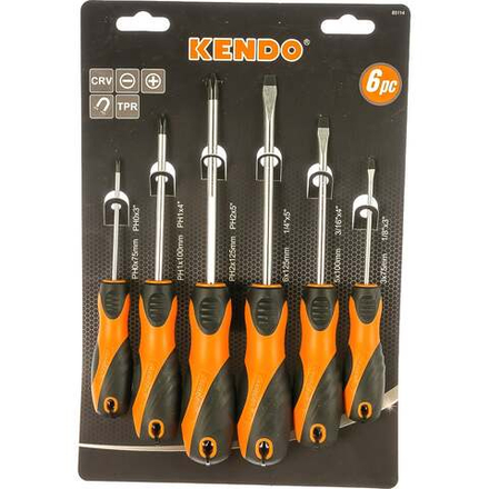 Набор отверток KENDO 6 предметов, CrV 00000073175