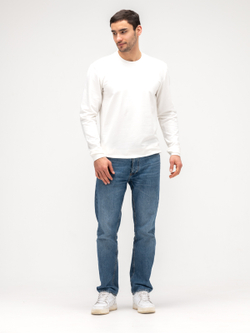 Лонгслив мужской хлопковый. Белый