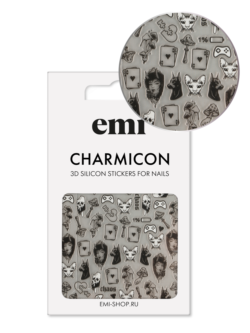 Charmicon 3D Silicone Stickers №220 Хаос
