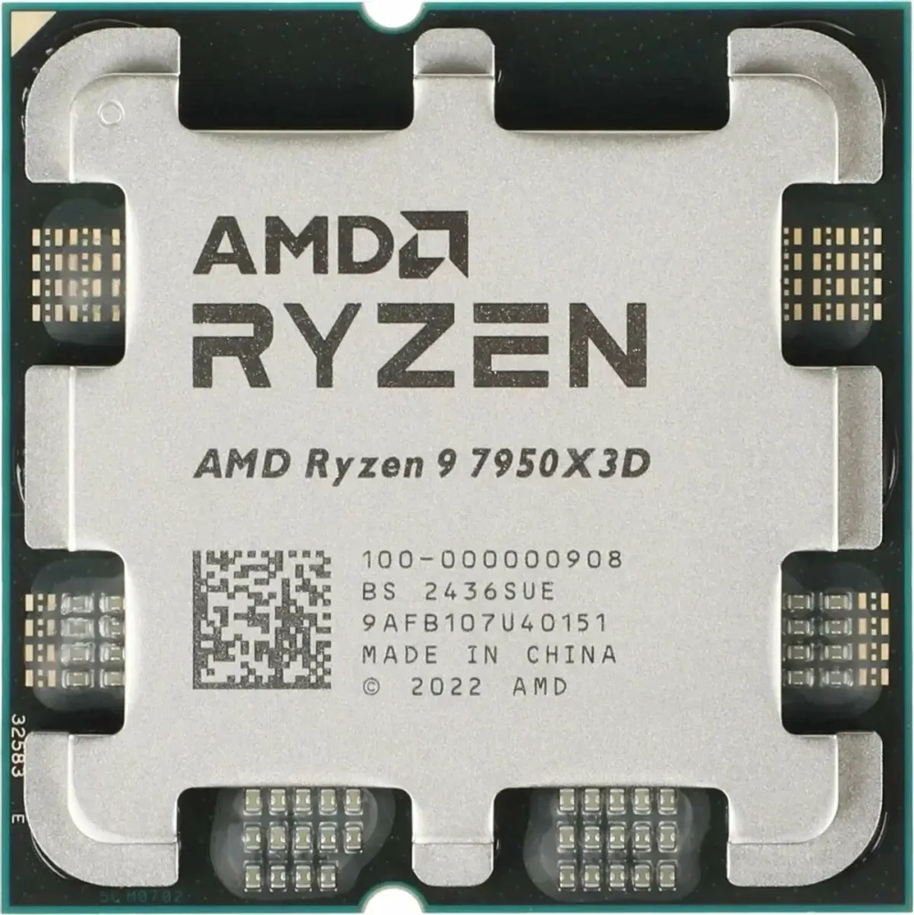 Процессор AMD Ryzen 9 7950X3D OEM (16 ядер, 4.2 ГГц, 128 МБ кэш, 120 Вт), без кулера