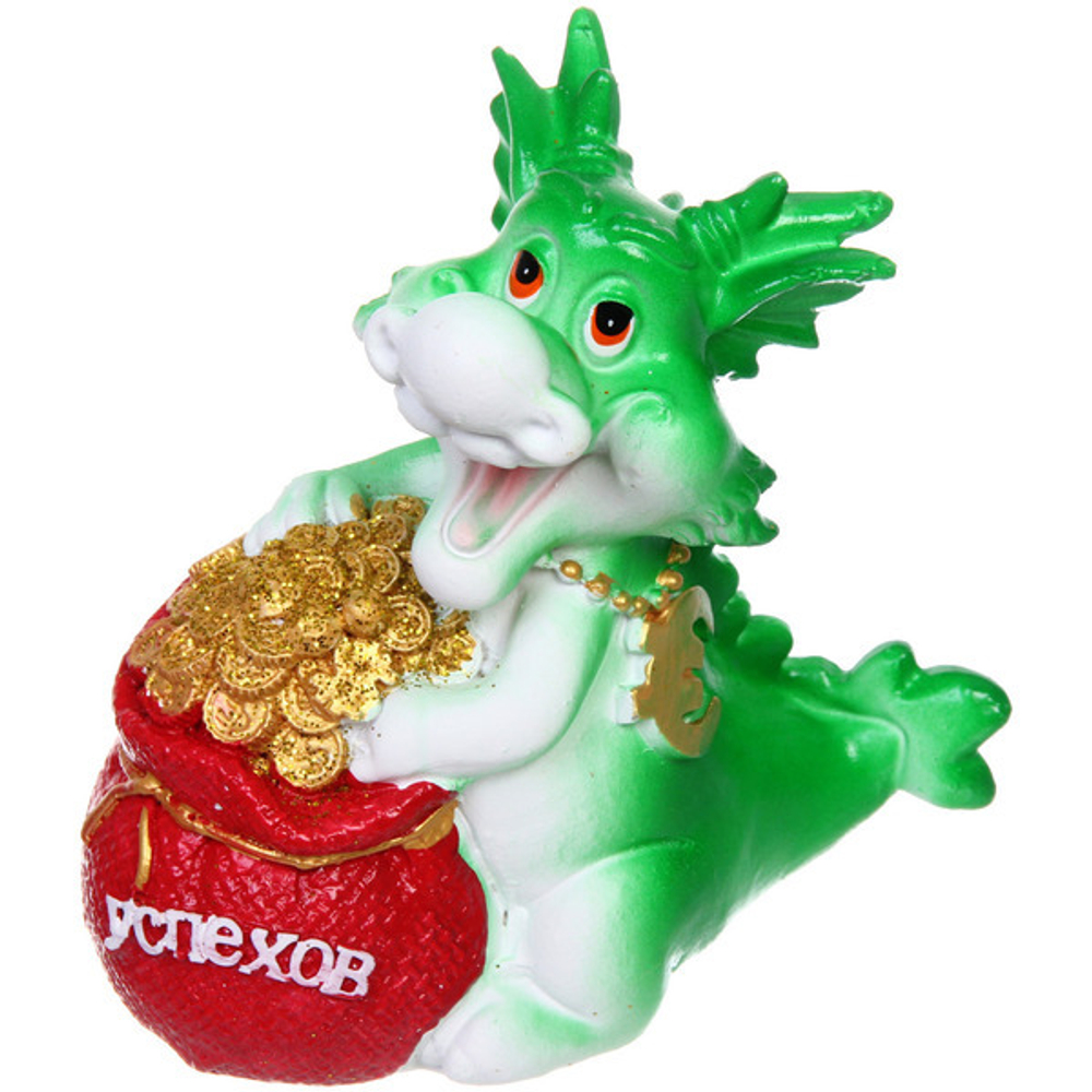 Фигурка «Дракон с мешком денег» 13*7*13,5 см, микс