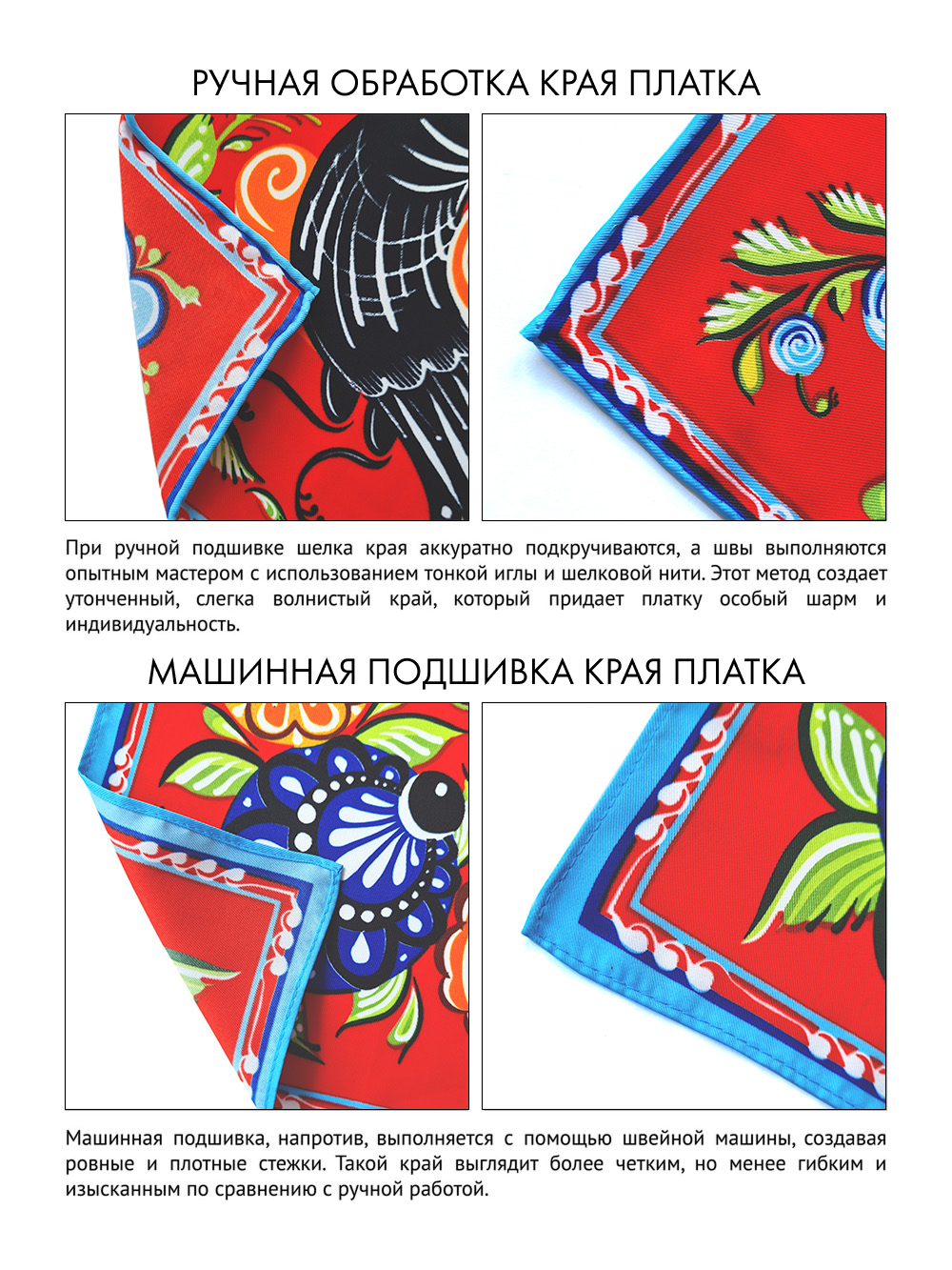 Платок «Городецкая роспись»