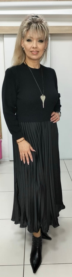 Трикотажное, итальянское, комбинированное платье