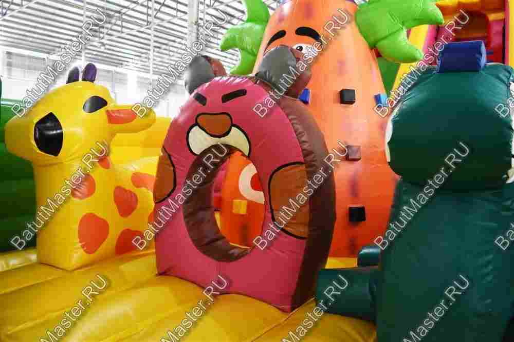 Коммерческий надувной батут "Сафари парк" 12*6*6 м
