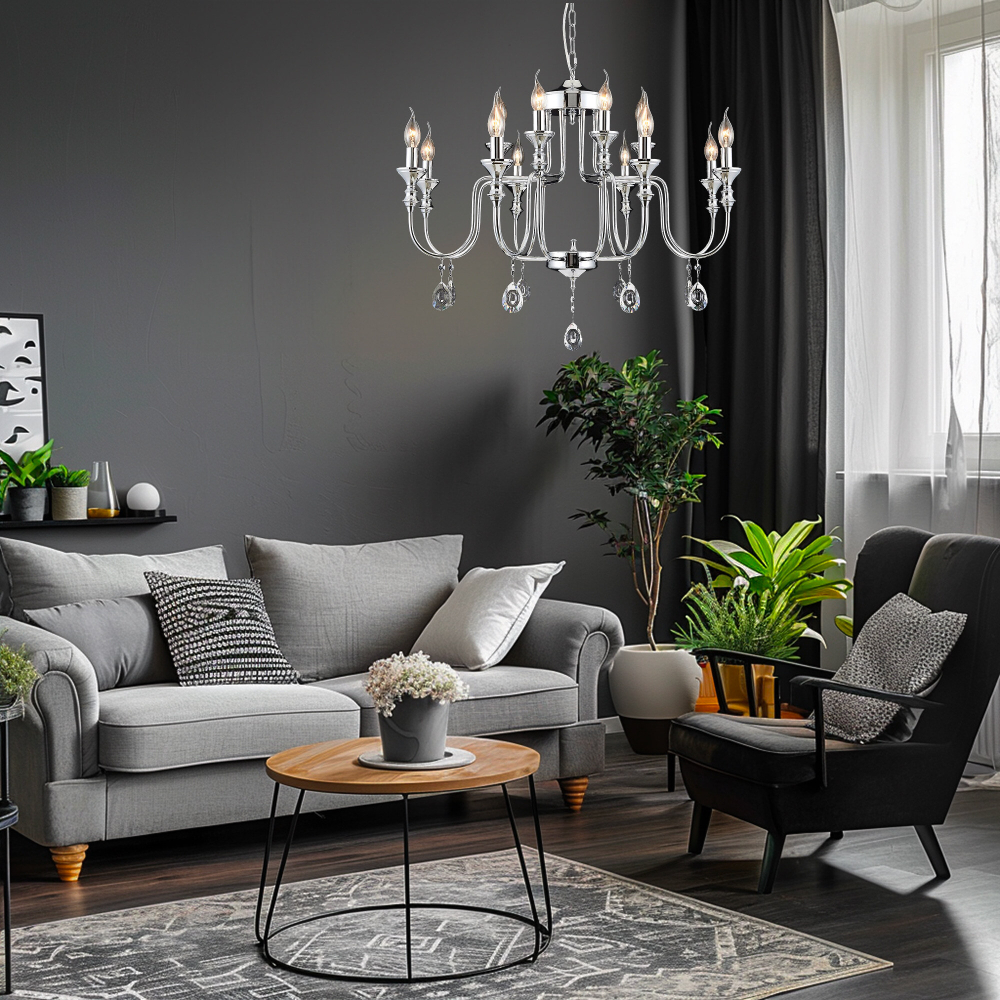 Citilux Рига CL437221 Люстра подвесная Хром