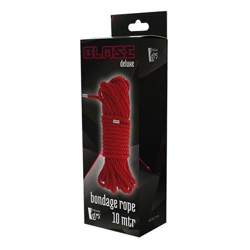 Красная веревка Deluxe Bondage Rope - 10 м.