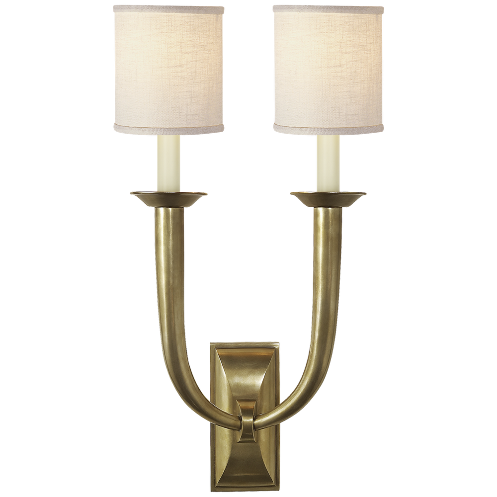 Настенный светильник Visual Comfort French Deco Horn Double Sconce