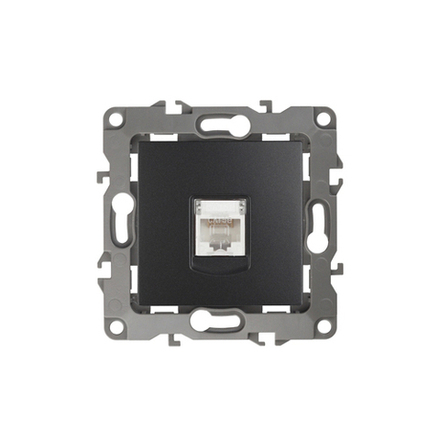 Розетка ЭРА Серия 12 12-3107-05 информационная RJ45 IP20 антрацит