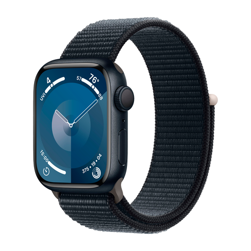 Умные часы Apple Watch Series 9 GPS, 41mm, Aluminium Case with Sport Loop, Midnight (Тёмная ночь)