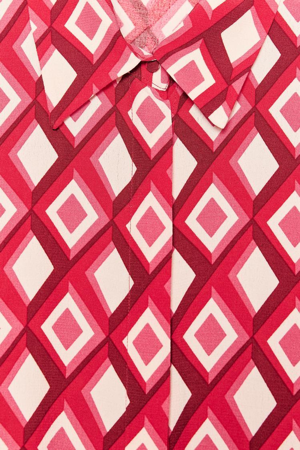 ZARA РУБАШКА ИЗ ТКАНИ С ГЕОМЕТРИЧЕСКИМ ПРИНТОМ, РАЗНОЦВЕТНЫЙ