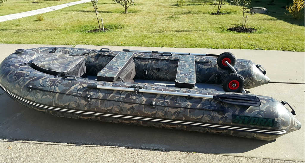 Лодка ПВХ HYDRA Nova 400 Люкс камуфляж + 4х-тактный лодочный мотор NISSAN MARINE NMF 40 A ETS
