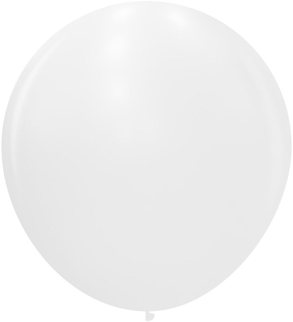Шар (32''/81 см) Белый (200), пастель, 1 шт.