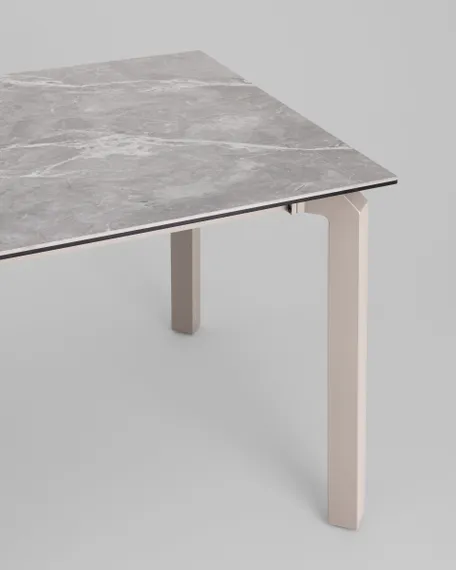 Стол обеденный Varden раскладной 160-220х90 см керамика серый