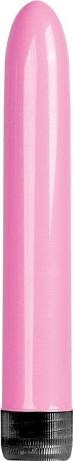 Розовый классический вибратор Super Vibe - 17,2 см