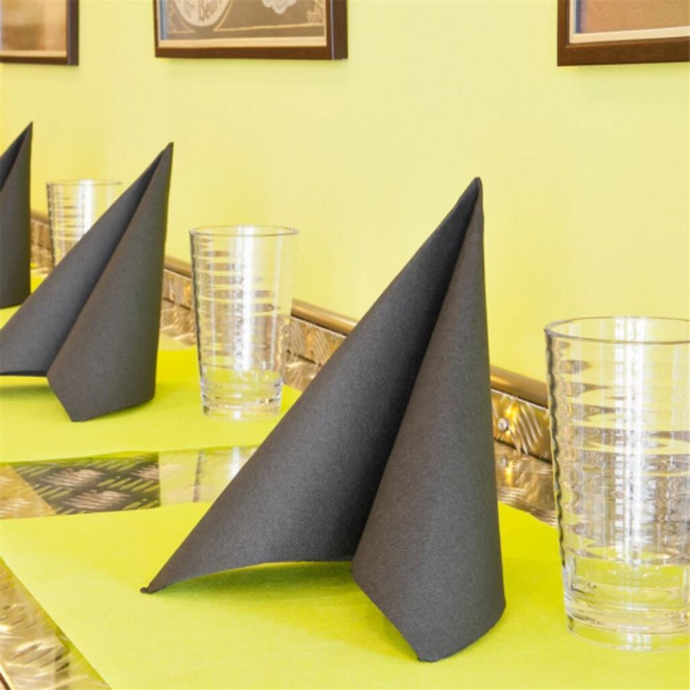 Салфетка бумажная Double Point двухслойная черная, 39*39 см, 50 шт, Garcia de Pou