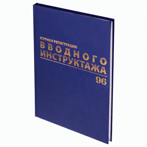 Журнал регистрации вводного инструктажа, 96 л., А4 200х290 мм,бумвинил, офсет BRAUBERG, 130258