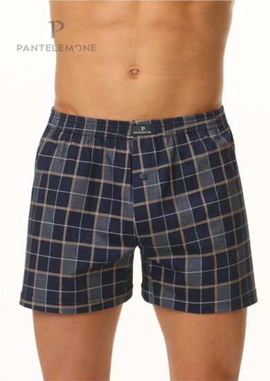 Трусы мужские семейные Pantelemone PMB-410, клетка синяя