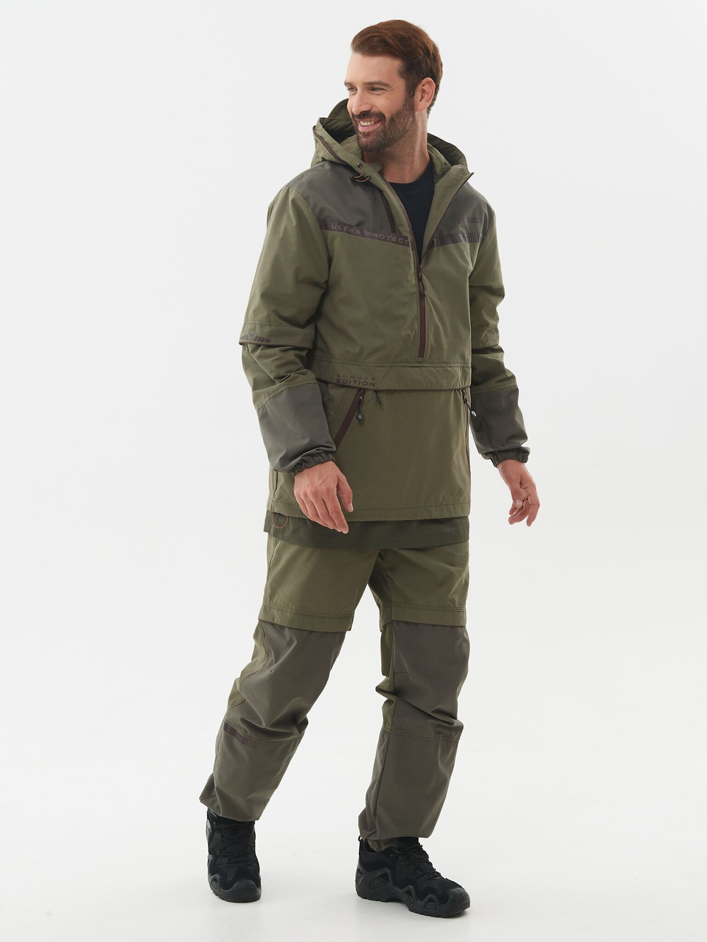 Костюм летний Антигнус-Премиум ткань Ravena Peach Wash цвет Хаки