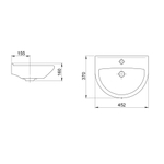 РУКОМОЙНИК SANTERI РОДНИЧОК БЕЛЫЙ 11857